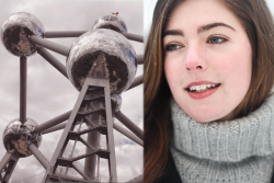 Belgisch meisje met atomium